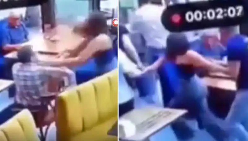 Garsonla Tartışan Müşteri, Beklemediği Şekilde Karşılık Aldı!