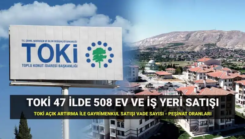 TOKİ 508 Ev ve İş Yeri Satışı: Açık Artırma Günleri ve Detaylar