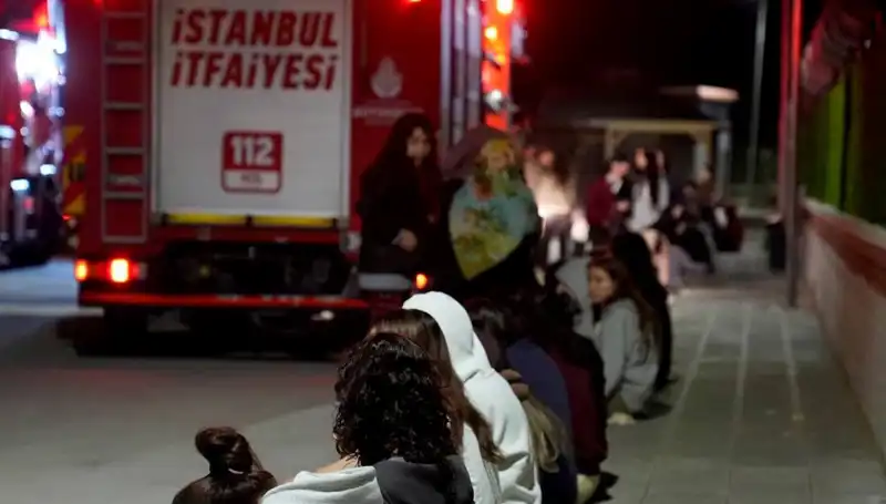 2500 Kişilik Kız Öğrenci Yurdunda Çıkan Yangın Korkuttu
