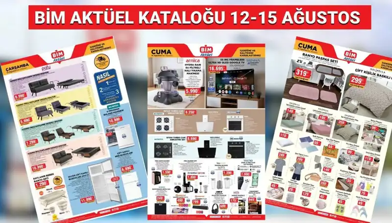 BİM'in 12-15 Ağustos Kataloğunda Kaçırılmayacak Fırsatlar!